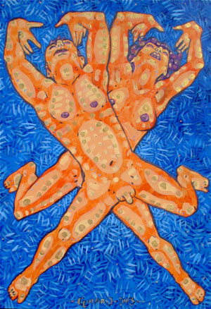 peinture série pause symbiotique - Alexandre Girard