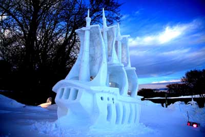 sculpture sur neige, alexandre girard